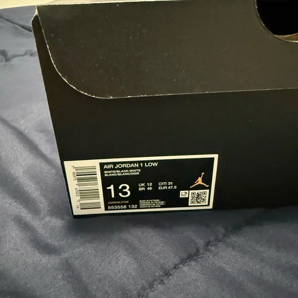 Air Jordan 1 Black and White Sneakers - Picture 3 of 3
